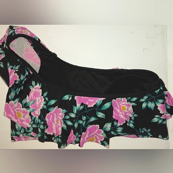 ★ Women's Plus Size Beautiful One Shoulder Ruffle Bikini Bathing Suit Top★XL - Picture 3 of 15